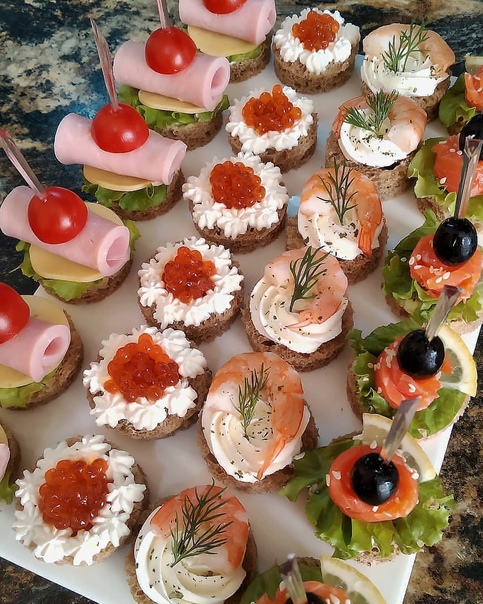 Виды канапе и их основные составляющие