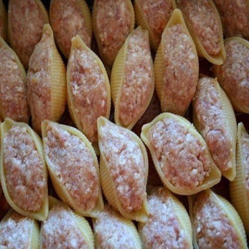 Ракушки с фаршем с соусом бешамель. 02