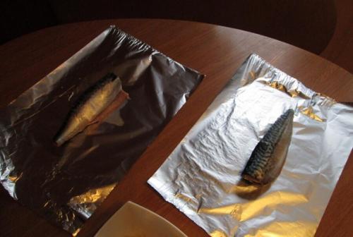 Скумбрия фаршированная, запечённая в фольге. 02