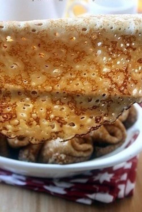 Заварные блинчики на кефире.