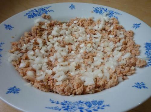 Салат с горбушей и сыром. 02 Салат с горбушей и сыром. 02