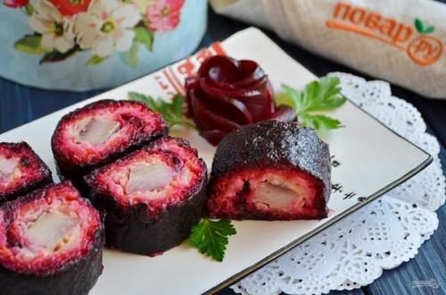 Селедка под шубой (роллы).