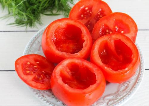 Закуска из помидоров Дед Мороз. 03 Закуска из помидоров Дед Мороз. 03