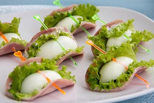 Закуска с яйцом.