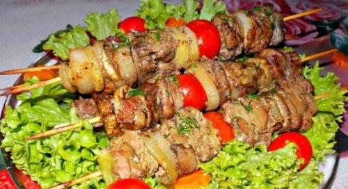 Шашлык из куриной печени в духовке. 02
