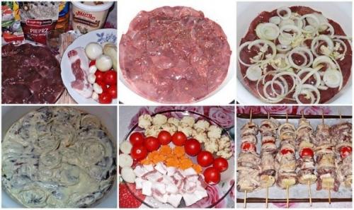 Шашлык из куриной печени в духовке. 01