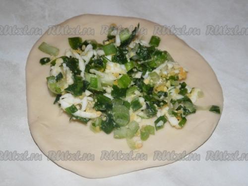 Жареные пирожки с зелёным луком и яйцом. 04 Жареные пирожки с зелёным луком и яйцом. 04