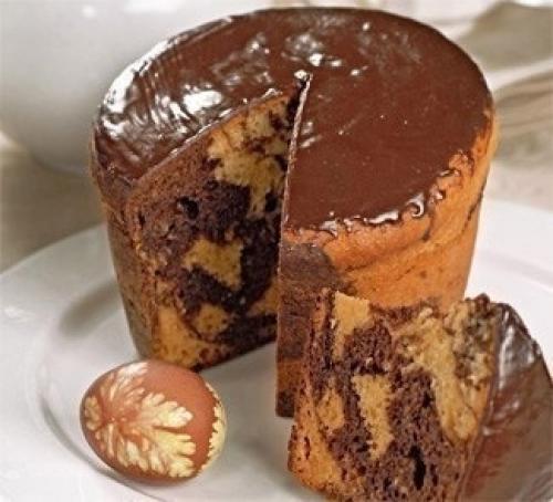 Мраморный кулич.

Для приготовления этого кулича нам понадобится: 

