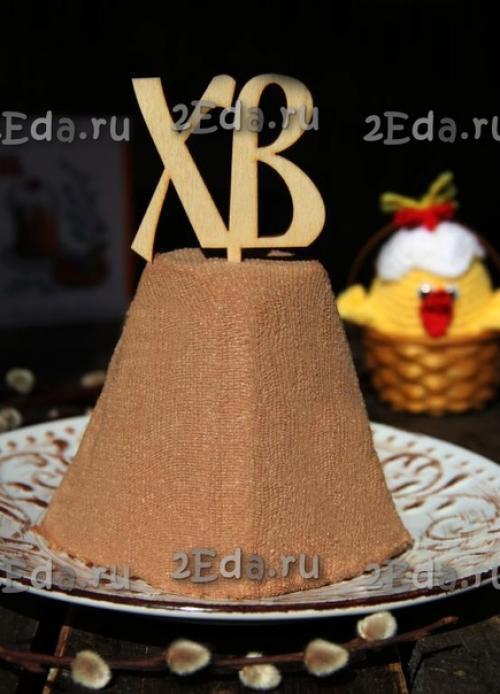 Творожно - шоколадная пасха без яиц. 06