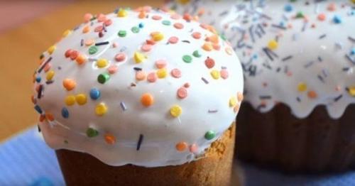 Глазурь на желатине - уверенно держится на куличе, не ломается и не крошится!