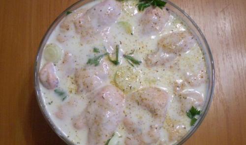 Куриный шашлык на кефире. 04