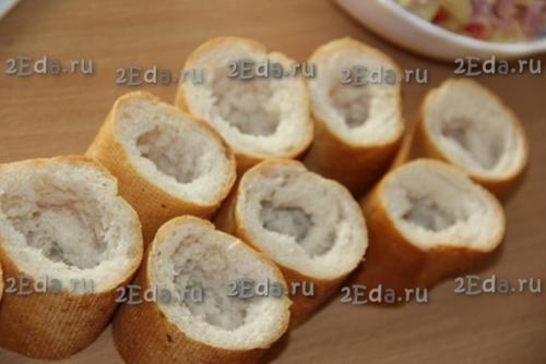 Багет с колбасой и сыром в духовке. 05 Багет с колбасой и сыром в духовке. 05