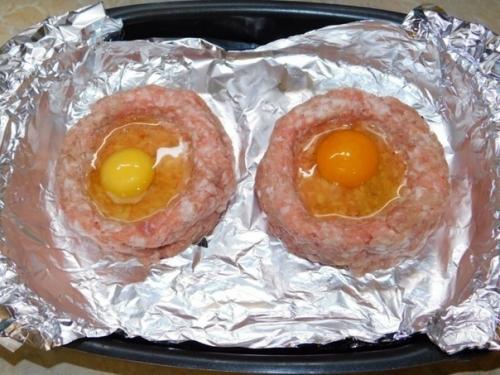 Мясные гнезда с яйцом. 01 Мясные гнезда с яйцом. 01