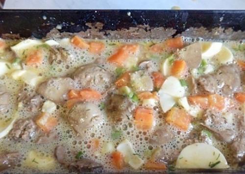 Запеканка из куриной печени. 06