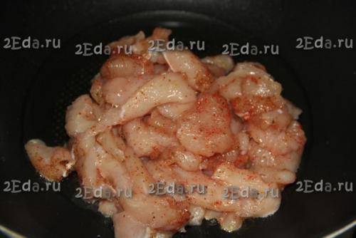 Фунчоза с куриным филе и овощами. 01