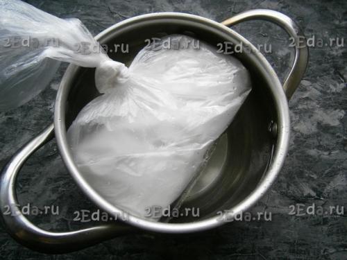 Сало, варёное с чесноком в пакете. 05 Сало, варёное с чесноком в пакете. 05