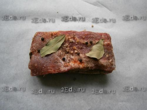 Сало, варёное с чесноком в пакете. 03 Сало, варёное с чесноком в пакете. 03