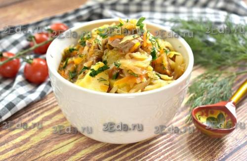 Свинина, тушёная с капустой и картошкой. 07 Свинина, тушёная с капустой и картошкой. 07