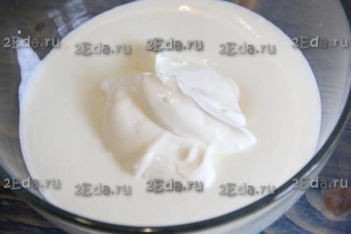 Десерт из кефира и сметаны с желатином. 02 Десерт из кефира и сметаны с желатином. 02