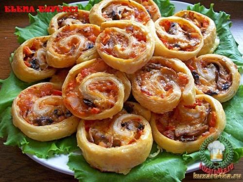 Пиццы Улитки.  Состав: