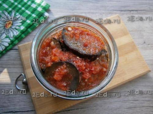 Острая закуска из баклажанов на зиму. 05
