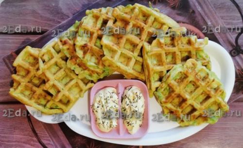 Кабачковые вафли в электровафельнице. 05