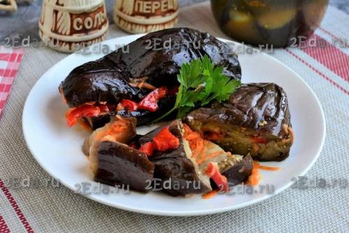 Маринованные баклажаны, фаршированные овощами. 08 Маринованные баклажаны, фаршированные овощами. 08