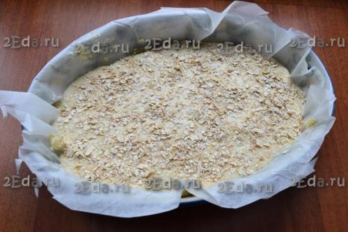 Наливной пирог с яблоками. 06
