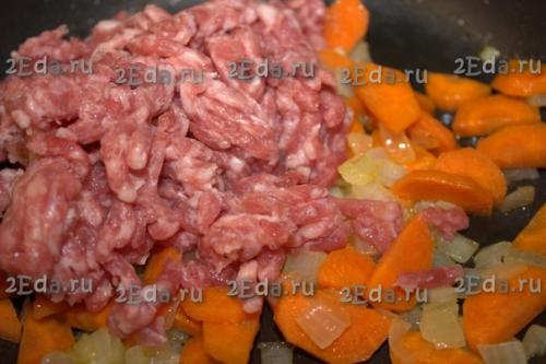 Картошка, тушёная с фаршем на сковороде. 03 Картошка, тушёная с фаршем на сковороде. 03