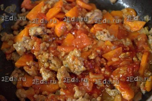 Картошка, тушёная с фаршем на сковороде. 05 Картошка, тушёная с фаршем на сковороде. 05