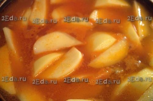 Картошка, тушёная с фаршем на сковороде. 06 Картошка, тушёная с фаршем на сковороде. 06