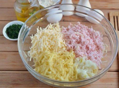 Дpahиkи C вetчиной с cырком. 02