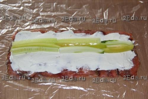 Закуска с красной рыбой и творожным сыром. 03 Закуска с красной рыбой и творожным сыром. 03