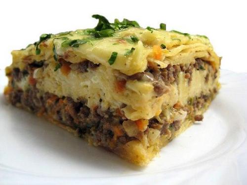 Мясной пирог из тонкого армянского лаваша. 03 Мясной пирог из тонкого армянского лаваша. 03