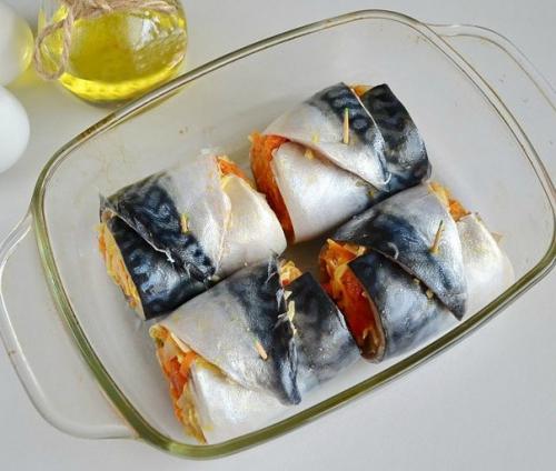 Рулеты из скумбрии с сыром и овощами. 04 Рулеты из скумбрии с сыром и овощами. 04