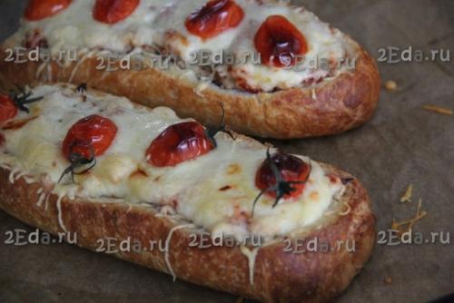 Фаршированный багет в духовке. 04 Фаршированный багет в духовке. 04