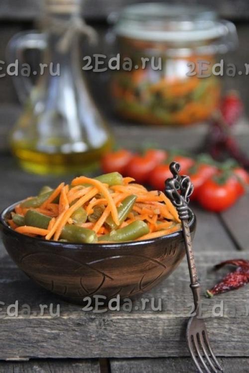 Рецепт стручковой фасоли по-корейски. 05 Рецепт стручковой фасоли по-корейски. 05