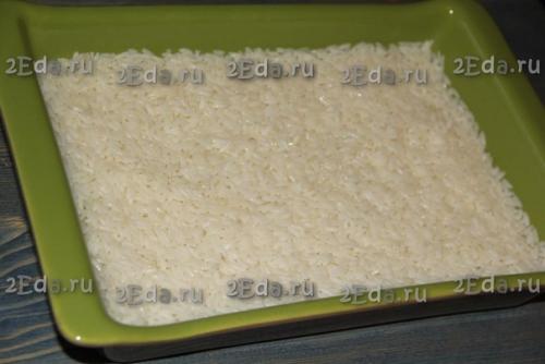 Горбуша с рисом и овощами в духовке. 02