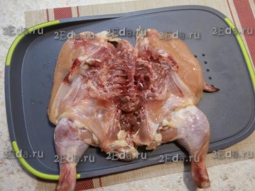 Цыплёнок табака в пакете для запекания в духовке. 01 Цыплёнок табака в пакете для запекания в духовке. 01