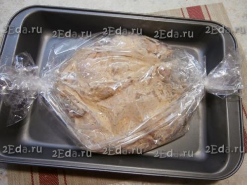 Цыплёнок табака в пакете для запекания в духовке. 05 Цыплёнок табака в пакете для запекания в духовке. 05