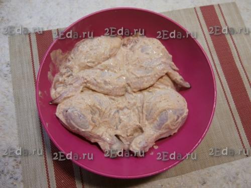 Цыплёнок табака в пакете для запекания в духовке. 04 Цыплёнок табака в пакете для запекания в духовке. 04