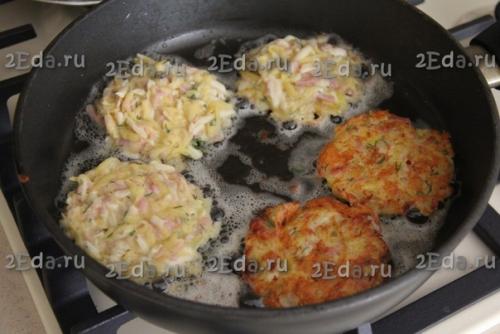 Картофельные драники с ветчиной и сыром. 05 Картофельные драники с ветчиной и сыром. 05