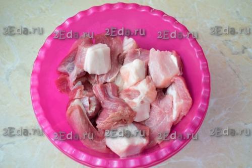 Шашлык из свинины с киви. 01