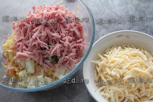 Картофельные драники с ветчиной и сыром. 02 Картофельные драники с ветчиной и сыром. 02