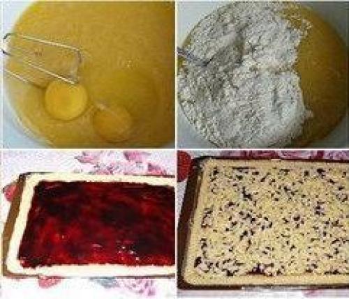 Домашний пирог Тертый из песочного теста, с черносмородиновым вареньем. 03 Домашний пирог Тертый из песочного теста, с черносмородиновым вареньем. 03