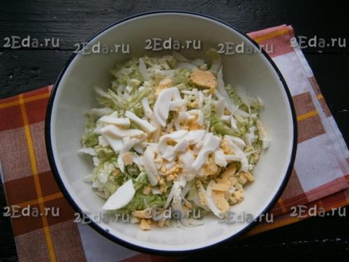 Рецепт салата с пекинской капустой и сыром. 02 Рецепт салата с пекинской капустой и сыром. 02
