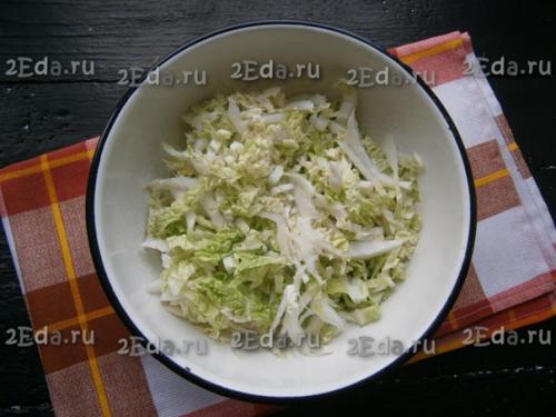 Рецепт салата с пекинской капустой и сыром. 01 Рецепт салата с пекинской капустой и сыром. 01
