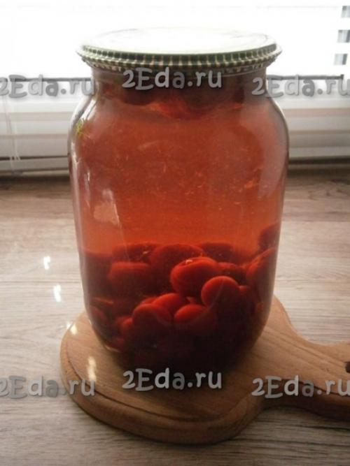 Компот из черешни и клубники на зиму. 04 Компот из черешни и клубники на зиму. 04