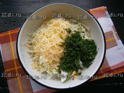 Рецепт салата с пекинской капустой и сыром. 03 Рецепт салата с пекинской капустой и сыром. 03