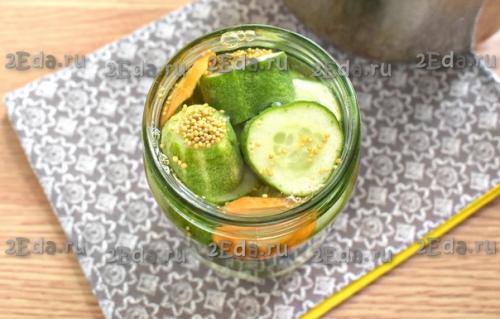 Огурцы с морковью и горчицей на зиму. 03 Огурцы с морковью и горчицей на зиму. 03